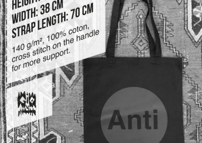 Anti - Tote bag black on black