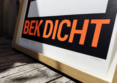 Bek dicht - screen printing - sérigraphie - Giov'