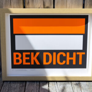 Bek dicht - screen printing - sérigraphie - Giov'