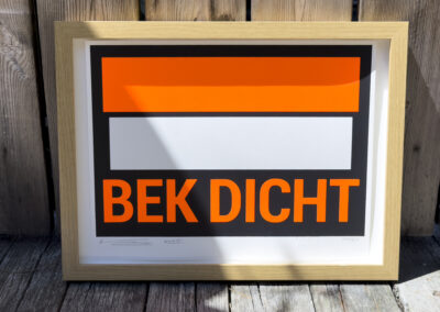 Bek dicht - screen printing - sérigraphie - Giov'