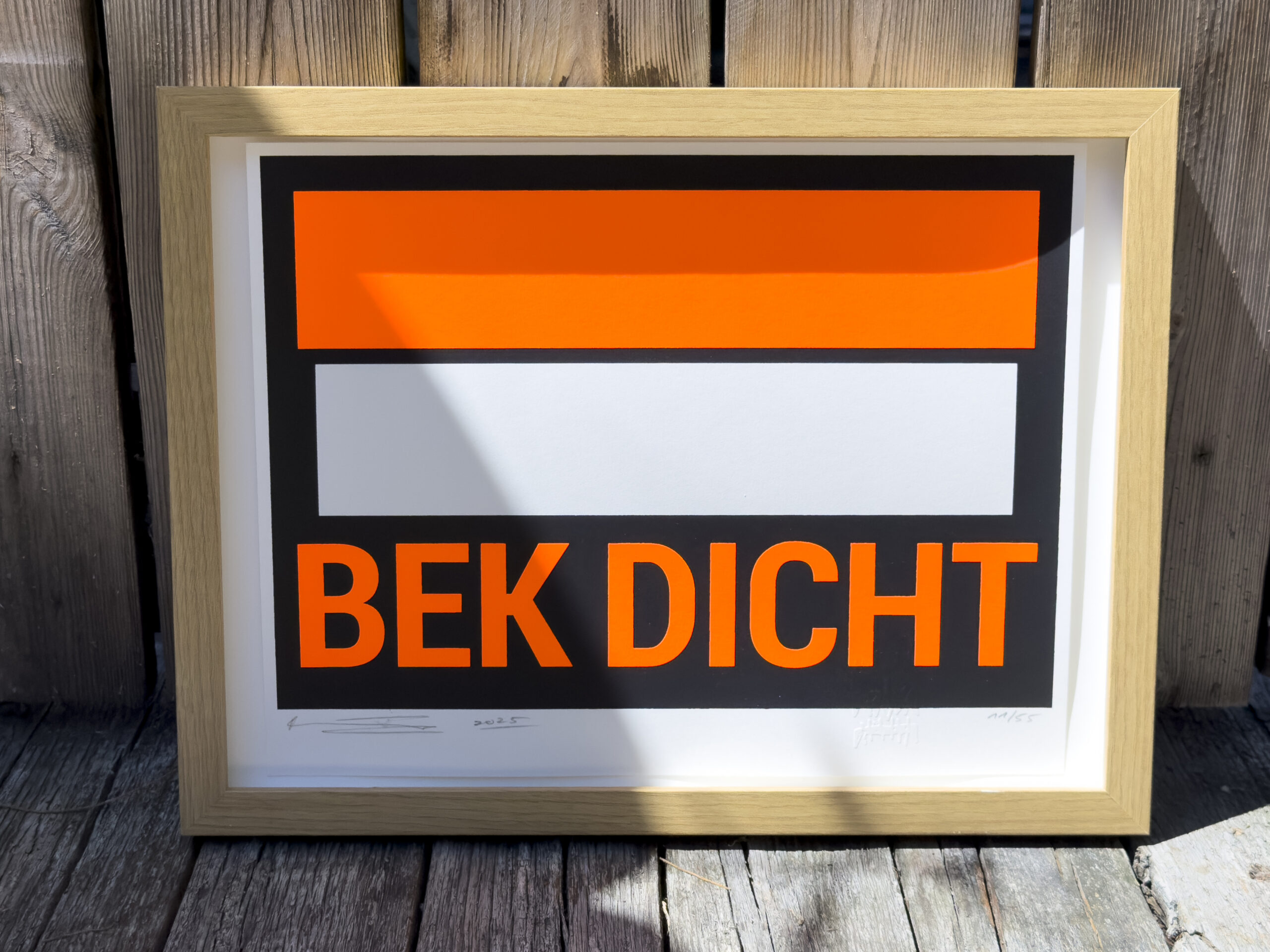 Bek dicht - screen printing - sérigraphie - Giov'