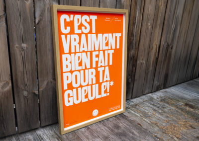 C'est vraiment bien fait pour ta gueule - Rouge fluo & blanc
