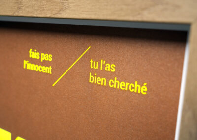 C'est vraiment bien fait pour ta gueule - Bronze et jaune fluo