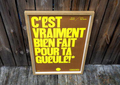 C'est vraiment bien fait pour ta gueule - Bronze et jaune fluo