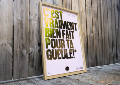 C'est vraiment bien fait pour ta gueule - rose sur gold mirroir