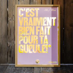 C'est vraiment bien fait pour ta gueule - Rose pale et miroir or - Giov'